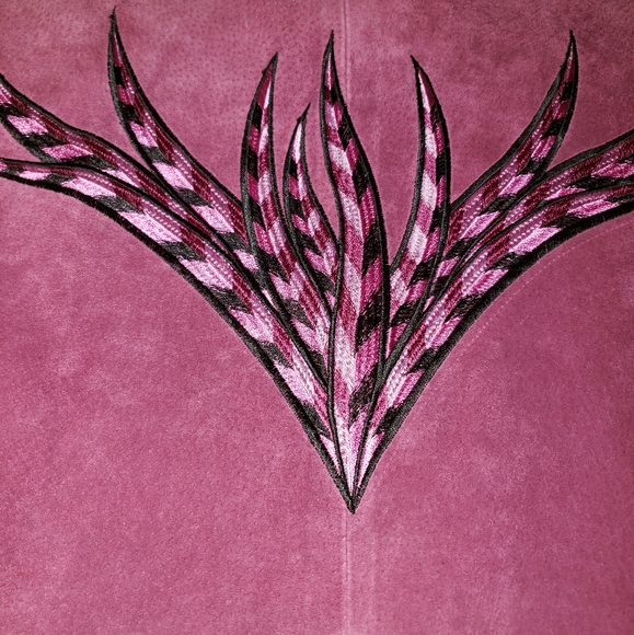 Bob Mackie pink leather jacket Medium - Picture 6 of 10